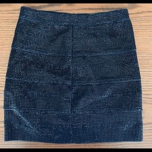 BLACK SPARKLY TIGHT SKIRT